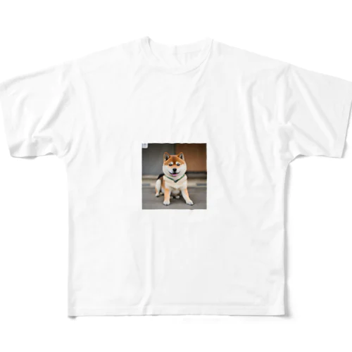 にっこりな柴犬くんのグッズ フルグラフィックTシャツ