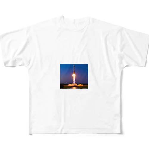 夕焼けのロケット All-Over Print T-Shirt