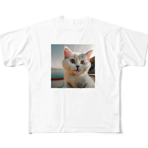 癒やしの子猫　イラストグッズ All-Over Print T-Shirt