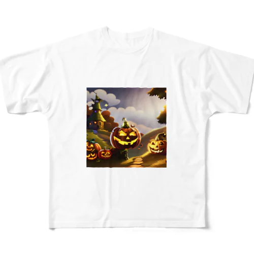 ハローウィン フルグラフィックTシャツ