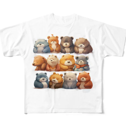 まるっとクマ All-Over Print T-Shirt