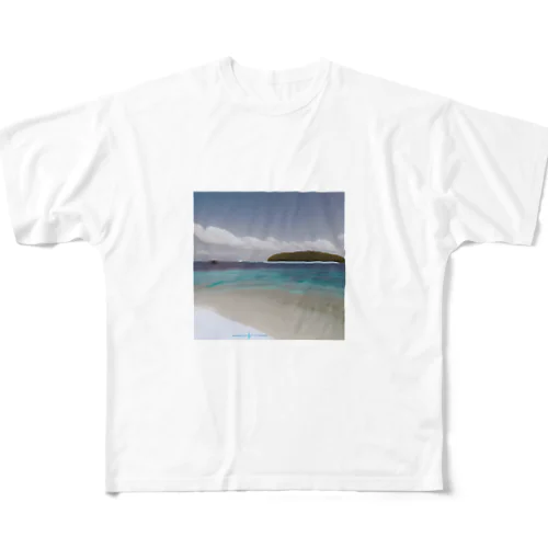 海に癒されて All-Over Print T-Shirt