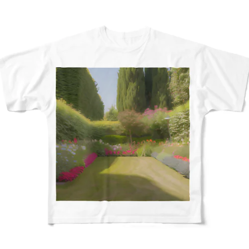 緑の庭 All-Over Print T-Shirt