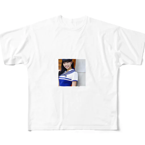 制服が似合う可愛いAI美少女のオリジナルグッズ All-Over Print T-Shirt