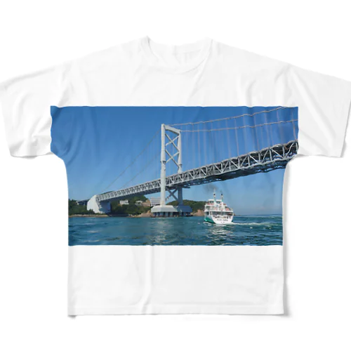 鳴門海峡大橋か瀬戸大橋（たぶん鳴門海峡大橋） All-Over Print T-Shirt