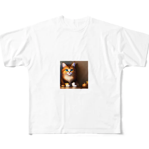 幸運を呼ぶ猫 All-Over Print T-Shirt