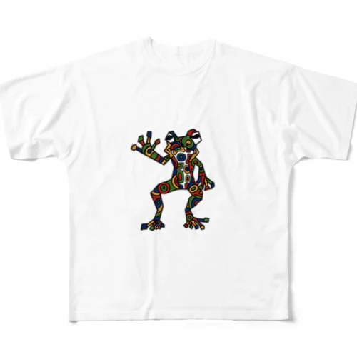 蛙解剖図 フルグラフィックTシャツ