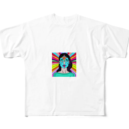 サイケ女子 All-Over Print T-Shirt