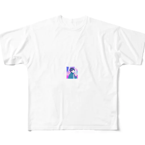 アニメ風の原宿系男子のオリジナルグッズ All-Over Print T-Shirt