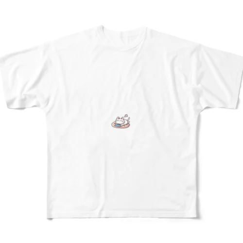 夢見る子猫 All-Over Print T-Shirt