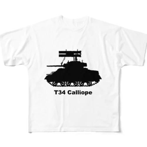 戦車搭載型多連装ロケット砲　T34カリオペ フルグラフィックTシャツ