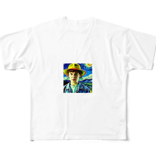 ストレンジャーシングスイレブン星月夜に行ってみた All-Over Print T-Shirt