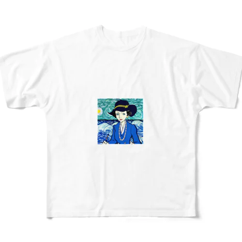 ココシャネル、ゴッホの世界に行ってみた All-Over Print T-Shirt