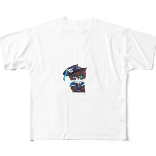 海賊うみ猫ちゃん All-Over Print T-Shirt