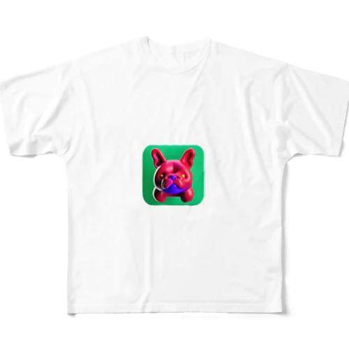 フレンチブルドッグのイラストグッズ All-Over Print T-Shirt