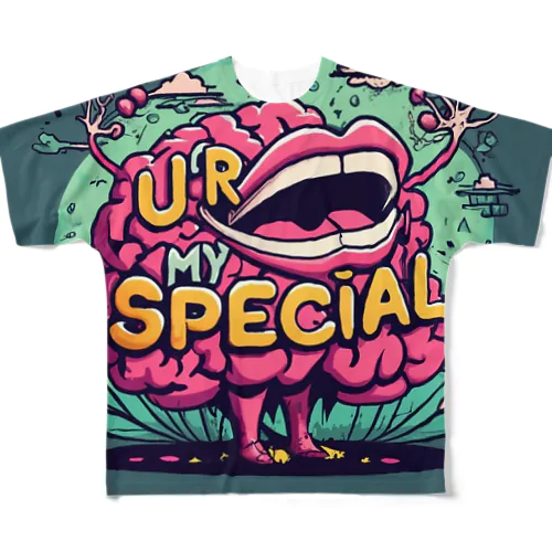  SPECIALZ BRAIN All-Over Print T-Shirt