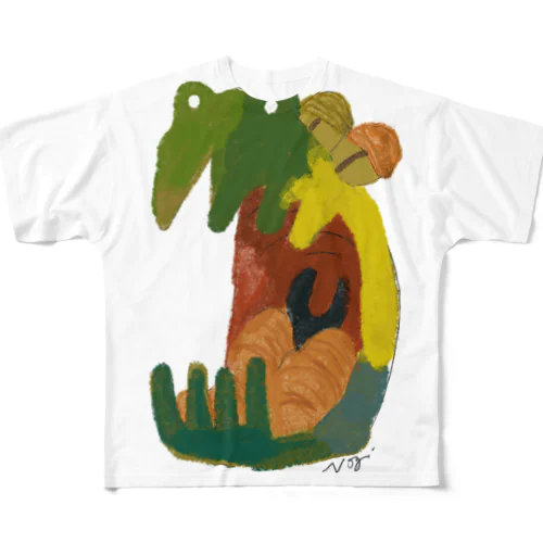 カラフルアリゲーター！🐊 フルグラフィックTシャツ