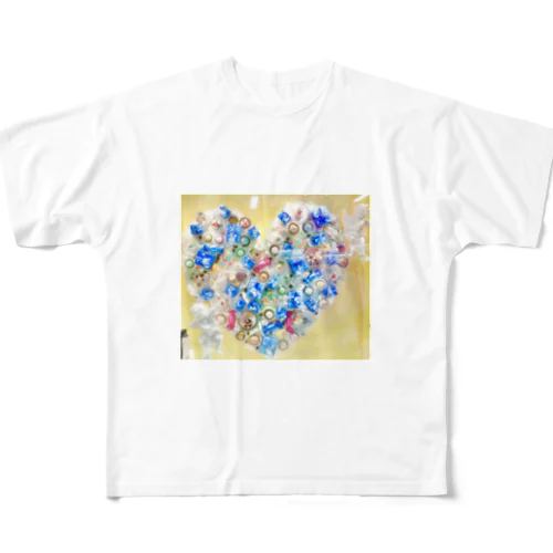 ブルーエンジェルハート♡ All-Over Print T-Shirt