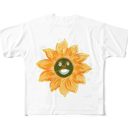 笑顔の向日葵 フルグラフィックTシャツ