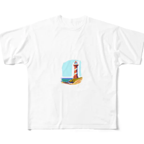 灯台 フルグラフィックTシャツ