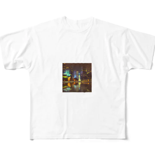 都会の夜景 All-Over Print T-Shirt