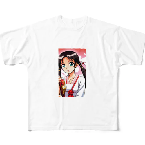 japanese girl フルグラフィックTシャツ