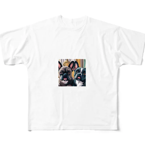 ワンちゃん仲良し物語 All-Over Print T-Shirt