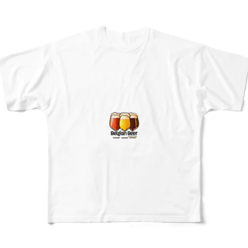 3Belgian Beers フルグラフィックTシャツ