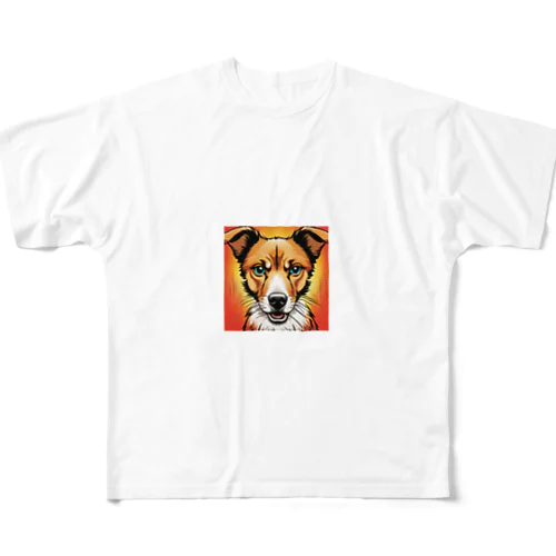 可愛い犬です。 フルグラフィックTシャツ