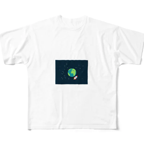 宇宙旅行 フルグラフィックTシャツ