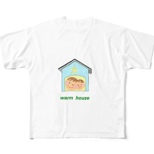 Warm house フルグラフィックTシャツ