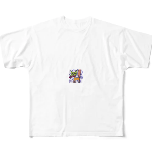 キツネ フルグラフィックTシャツ