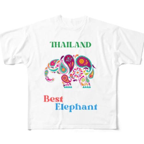 THAILAND Best Elephant 🐘 フルグラフィックTシャツ