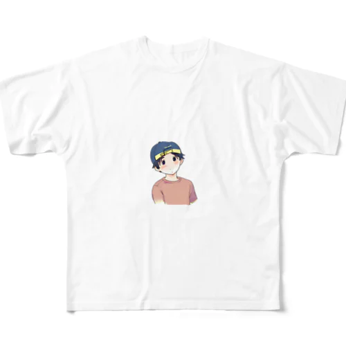 はにかむ　男の子　 All-Over Print T-Shirt