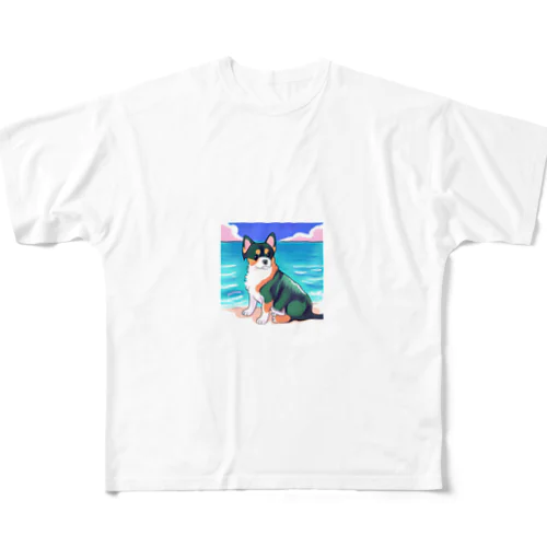 愛する犬シリーズ2 フルグラフィックTシャツ