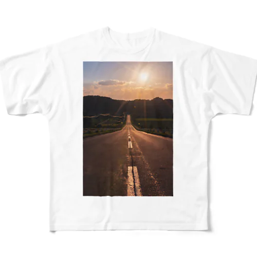 夕陽の向こうは All-Over Print T-Shirt