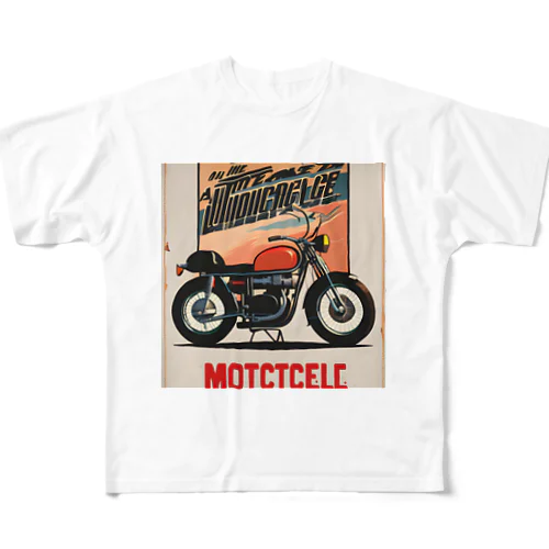 レトロバイク All-Over Print T-Shirt