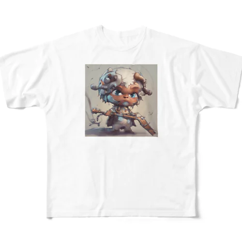 ひつじの冒険者（プラウド・フリース) All-Over Print T-Shirt