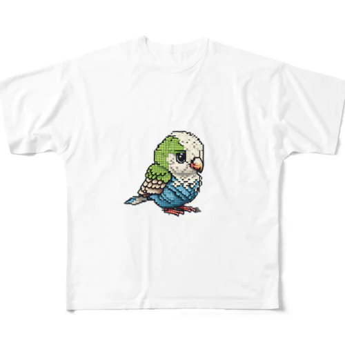 ドット絵のインコ２ All-Over Print T-Shirt