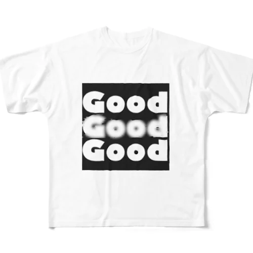 古着風Ｇood All-Over Print T-Shirt