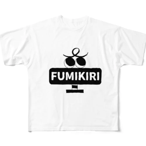 fUMIKIRIブラック All-Over Print T-Shirt