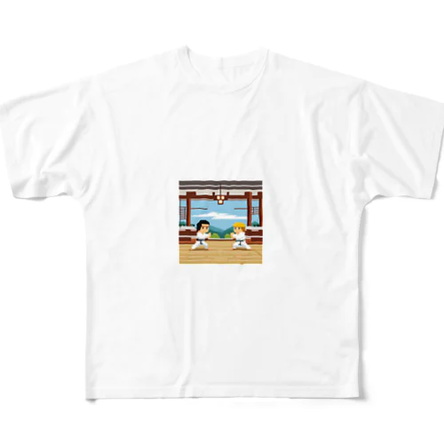 格闘ゲーム中 フルグラフィックTシャツ