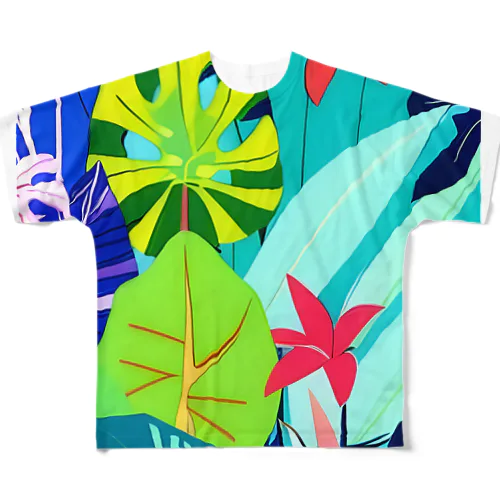 南国の植物 All-Over Print T-Shirt