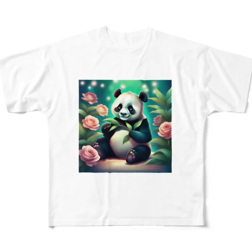夢は花屋さんpanda All-Over Print T-Shirt