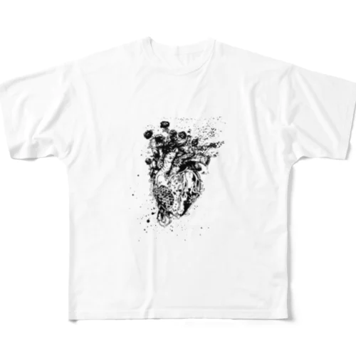 ハート All-Over Print T-Shirt