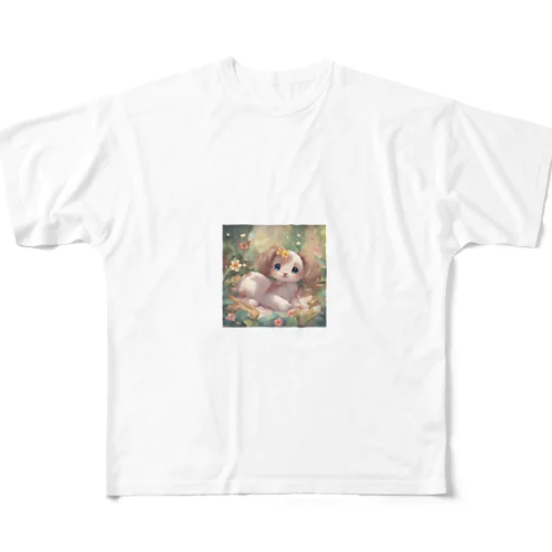 可愛い猫ちゃん フルグラフィックTシャツ