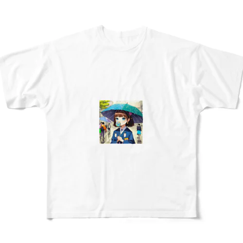 可愛い少女 All-Over Print T-Shirt