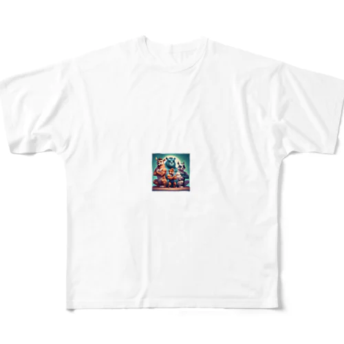 きんにくごはんアニマルズ❤✨ All-Over Print T-Shirt