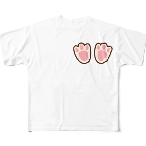 うさぎの後ろ足 All-Over Print T-Shirt