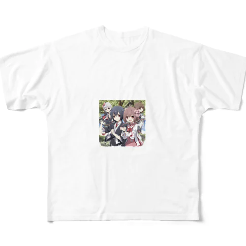 ハイスクール萌え女子 All-Over Print T-Shirt